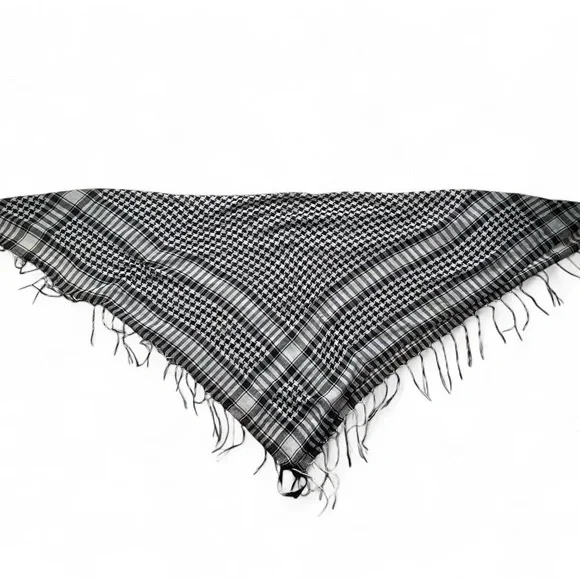 Black and white checkered scarf shemagh keffiyeh - Picture 1 of 3